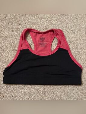 Girls Black and Pink Racerback Sports Bra - Brand Lucky & Me size 4/5
